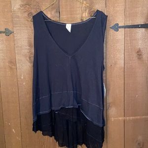 We the Free by Free People Black Tank Top, Sz S